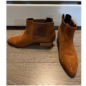 Cole Haan Jayne Lasercut Suede Booties Size 10B